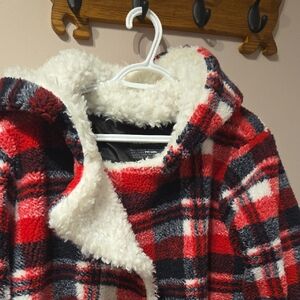 Steve Madden Red and Black Plaid Puffer Jacket